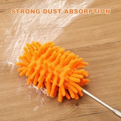 Hand Washable Microfiber Duster Set with Extendable Pole for Home Office Car