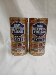 2 Bar Keepers Friend Cleanser Stainless Steel Chrome Ceramic Brass & More -12 oz