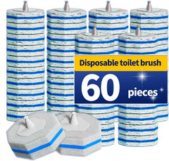 60PCS Toliet Wand Refills Compatible with Clorox Toliet Wand Disposable Toilet B