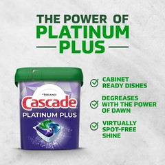 Cascade Platinum Plus Dishwasher Pods, Dish Detergent ActionPacs, Fresh, 28 Coun
