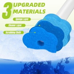 Disposable Toilet Brush, Extended Handle with 48 Cleaner Refills, Toilet Brus…