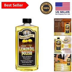 Parker & Bailey Lemon Oil Polish 16oz – Natural Furniture Cleaner with Shine