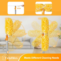 6 Ft Extendable Dusters for Cleaning Compatible with Swiffer, 10 Refills