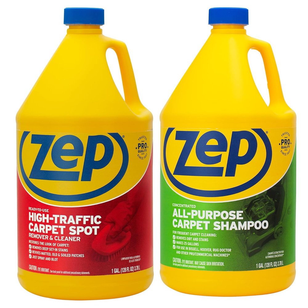 High-Traffic Carpet Spot Remover 1 Gal (1 Unit) & Carpet Shampoo Concentrate 1 G