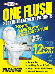 ONE FLUSH – Septic Tank Treatment Packets, 1-Year Supply of Easy-Flush Bacteria