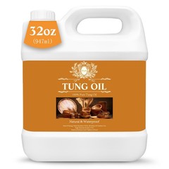 100% Pure Tung Oil Wood Sealer Food Safe Waterproof Finish for Outdoor Furniture