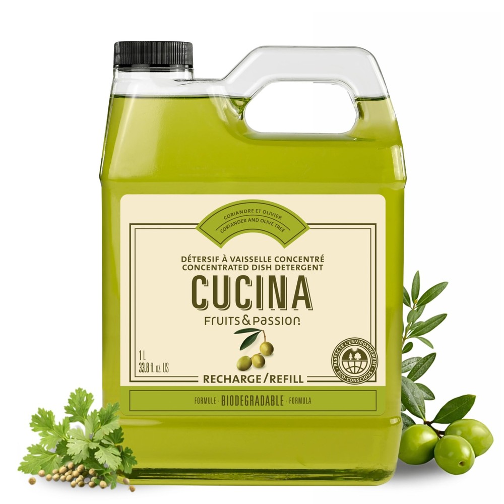 Fruits & Passion [Cucina] – Coriander & Olive Tree Dish Soap Refill, All Natural