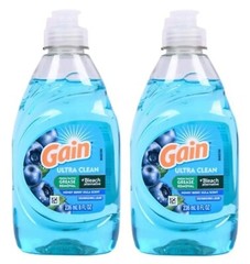 NEW! GAIN (2-PACK) 8 Fl. Oz. 🫐●HONEY BERRY HULA● Ultra Dish Washing Liquid🫧.