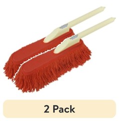 (2 pack)Plastic Handle and Wax Treated Cotton Mop Removes Auto Dust Scratch Free