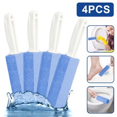 4 PCS Pumice Stone Cleaning Heavy Duty Handle Toilet Scouring Stain Remover Tool