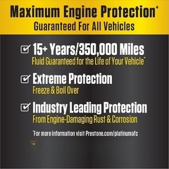 (3 pack) Prestone Platinum Univ Antifreeze+Coolant; 15yr/350k Mi, All Vehicles