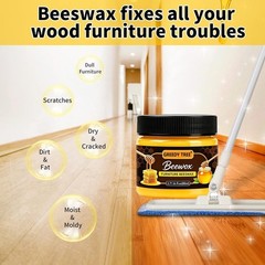 Natural Wood Beeswax Polish, Furniture Floor Care Wax Restores Shine & Repairs
