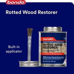 8 oz Bondo Rotted Wood Restorer – Quick Drying, Stainable & Paintable Formula