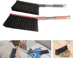 2 Pack Soft Bristle Bed Sheets Sweeping Cleaning Brush with Long Hand, Counter D