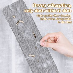 Retractable Gap Dust Cleaner, Under Refrigerator/Sofa Cleaning Tool, Microfib…
