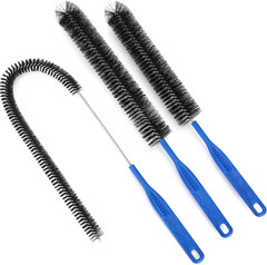 3PCS Drain Brush Set with Refrigerator Coil Cleaning Brush, Multi-Use Drain