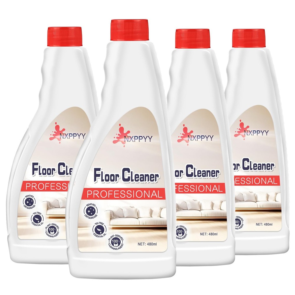 Compatible Floor Cleaner for Roborock Q5/Q7/Q8/S7/S8/Qrevo, 4 Bottles