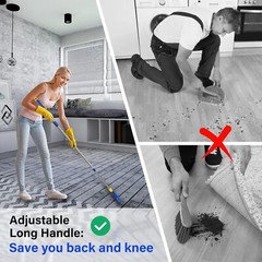 Grout Brush with Long Handle Deep Cleaner & Grout Scrubber Tool