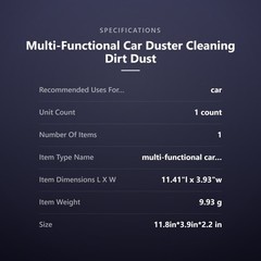 Multi-Functional Car Duster Cleaning Dirt Dust Clean Brush Dusting Tool Mop G…