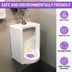 3 Pcs Purple Bathroom Urinal Deodorizing Toilet Scented Freshener Mat Filters