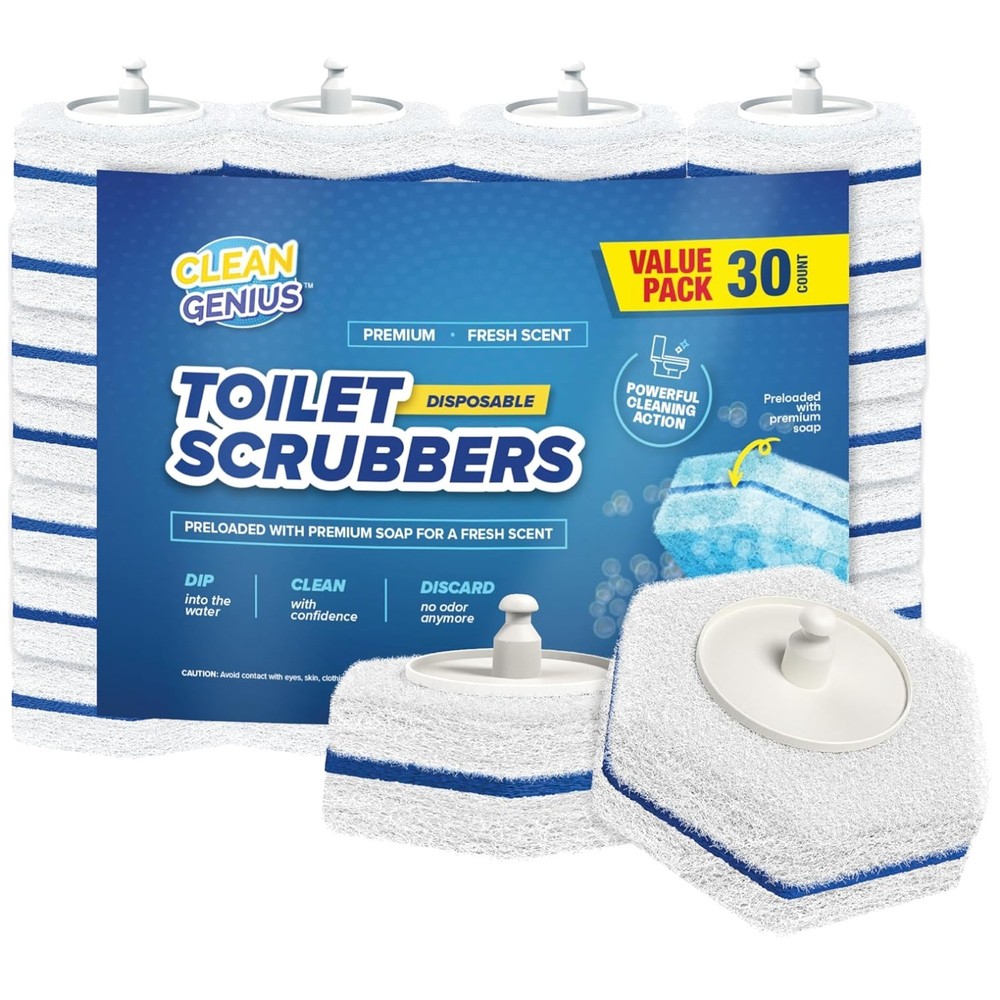 30-Pack Disposable Toilet Bowl Cleaner Scrubbers`/