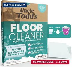 Uncle Todd’s Ultra Concentrated Floor Cleaner For Mopping: 30 Natural, 100% Diss