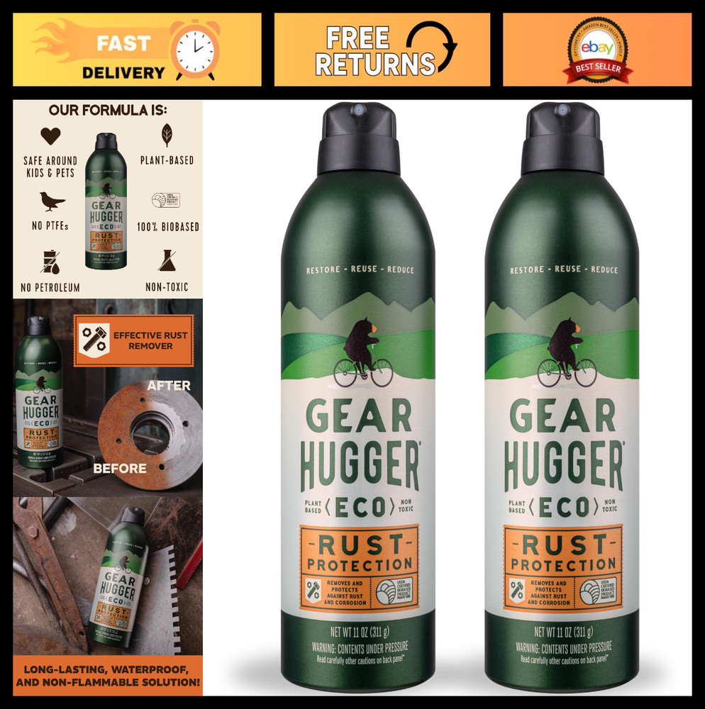 Eco-Friendly Rust Protection Spray (11 oz, 2 Pack) – Rust Remover & Preventer, N