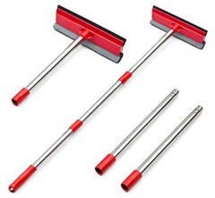 Window Squeegee, 2-in-1 Window Cleaner with 55″ Extension Poles, Window Washi…