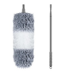 Microfiber Feather Duster, 110 Inch Extendable Telescoping Pole Duster with B…