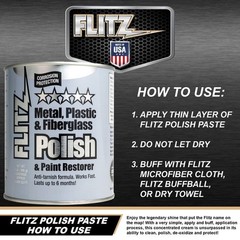 3 PACK Flitz Metal Polish Paste 5.29oz – Cleaner for Metal, Plastic & Fiberglass