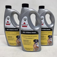 3pcs Bissell PROFESSIONAL PET STAIN & ODOR, 32 FL OZ (1 QT) NEW