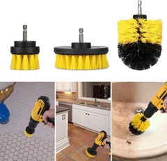 Drill Brush Car Detailing Attachment Set – 3 Piece Power Scrubber Brush Kit f…
