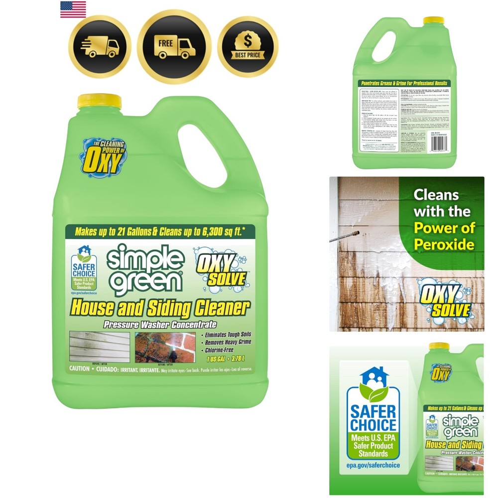 Oxy Solve House and Siding Pressure Washer Cleaner – Removes Stains from Mold…