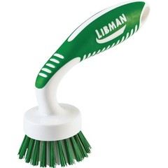 Libman White & Green Polymer 8 in. Ergonomic Rubber Grip Dish Brush 1 Each