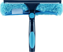 11″ Window Squeegee and Microfiber Scrubber 2-In-1 Combo Cleaning Tools (Attache