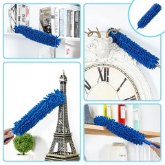 Duster, Microfiber Dusters with 2 Handle Sets, Durable 15-98.1 Inches Long Te…