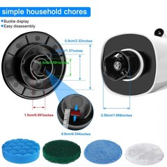 Electric Spin Scrubber Replacement Brush Heads Set, 8 Pieces, Multiple Brushe…