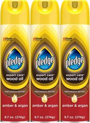 Moisturizing Wood Oil, Furniture Reviving Spray, Amber & Argan Scent, 9.7Oz (Pac