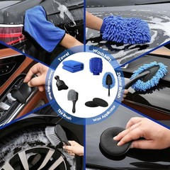Car Detailing Kit Car Wash Supplies Brush Set Interior Exterior Wheels Cleaning