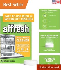 Dishwasher Cleaner Tablets – 6 Supply for Sparkling Dishes