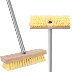 52″ Long Handle Scrubber Brush for Deck, Shower, Garage, Concrete, Carpet Cleani