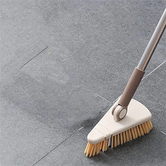 Triangle Floor Brush for Cleaning Bathtub and Floor Gaps, Long Handle Detachable