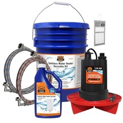 Chromex Tankless Water Heater Flush Kit with Certified Liquid Descaling Solution