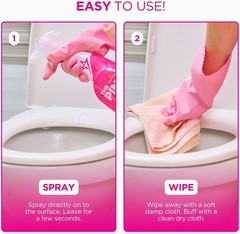 The Pink Stuff – Miracle Bathroom Foam Cleaner 750ml – Baths, Tiles, Soap Scum,