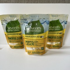 (3) Seventh Generation Lemon Scent Dishwasher Detergent Packs 12.6oz X3 ( 60pc )