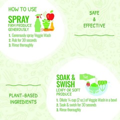 Fruit & Vegetable Wash, Produce Wash and Cleaner, 16-Fluid Ounce, Pack of 2, …