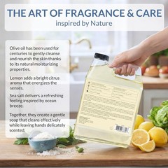 Fruits & Passion Cucina Dish Detergent Refill Sea Salt and Amalfi Lemon, 33.8 oz