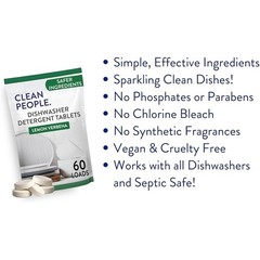 Enzyme Dishwasher Detergent Tablets Zero Residue Eco Friendly Streak Free Clean