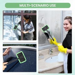Versatile 6PCS Window Cleaning Set for Cars & Home – Includes Microfiber Bonnets