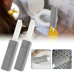 2 Pcs Heavy Duty Handle Pumice Stone Cleaner Toilet Scouring Stain Remover Tools